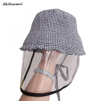 

Child Protective Cap Foldable Face Cover Cap Virus Hat Waterproof Anti-Saliva Cover Outdoor Fisherman Hat Sun Protection Cap