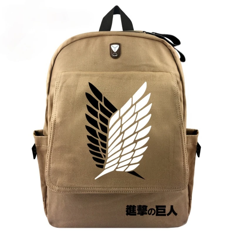 Mochila escolar de Anime Attack on Titan para estudiantes, morral viaje al aire libre multifuncional de gran capacidad, bolso para portátil para adolescentes|Mochilas| AliExpress
