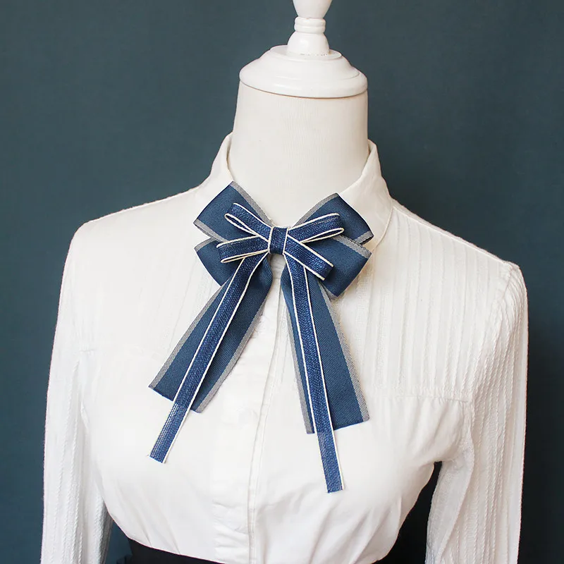 Ribbon Bow Neck Tie Women's Wedding Dress Shirt Blouse Ties Silk Bowties Collars 