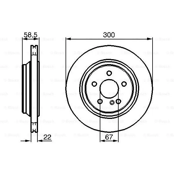 Диск тормозной задний MB W220 3.8-4.0CDi 98 BOSCH 0 986 478 473