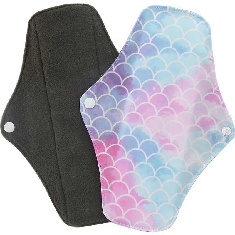 Feminine Reusable Washable Bamboo Towels Charcoal Cloth Sanitary pads Sanitary Napkin Menstrual Panties Pads for Menstruation Liners