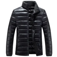 Плюс размер 6XL 7XL 8XL короткая теплая толстая верхняя одежда Софтшелл мужская зимняя куртка пальто сверхлегкие пуховые парки Пальто