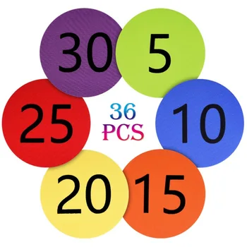 

36PCS Round Carpet Spot Marker For Teacher Early Educational Classroom Sit Spots Carpet Markers Toy Gift For Child Teaching Tool