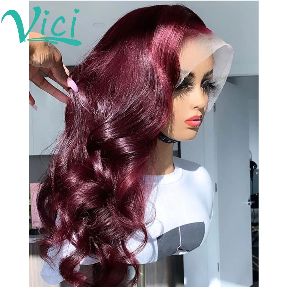 

Burgundy Lace Front Wig Colored Human Hair Wig Red Color 13x4 Lace Front Human Hair Lace Front Human Hair Wigs Preplucke