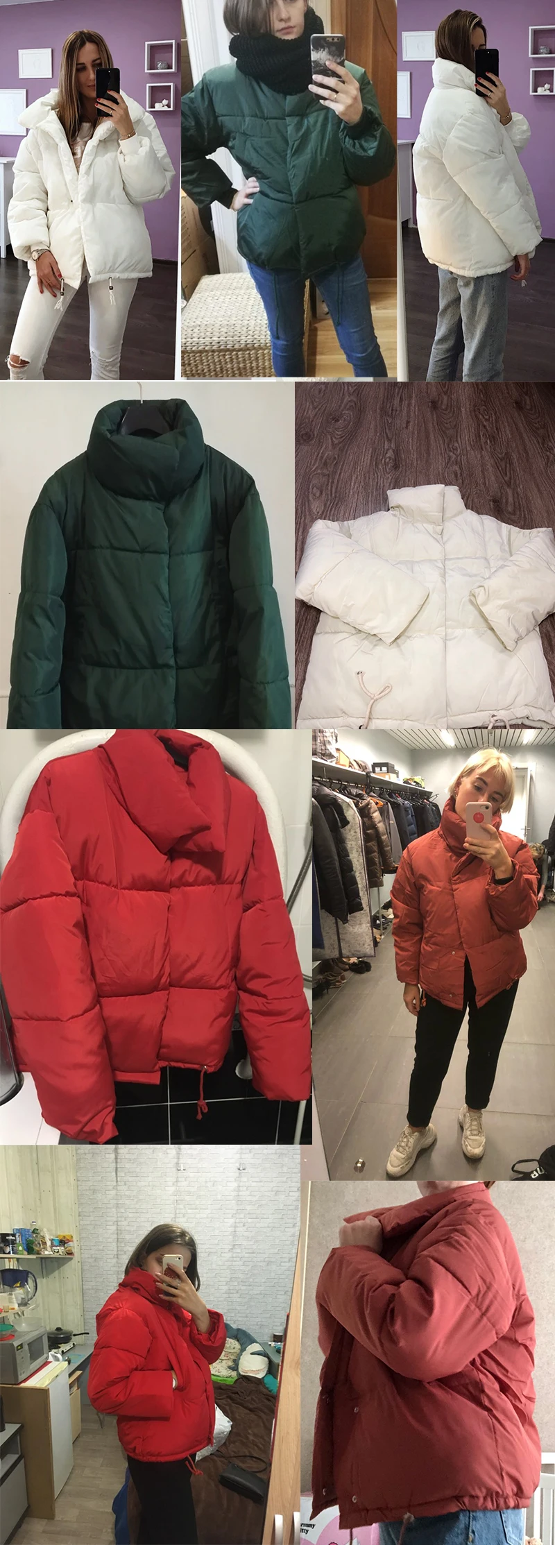 Grossas de Inverno Gola de Algodão Mulheres Jaqueta Bolha Sólida Parka Mujer 2020 Coreano Estilo Acolchoado Fêmea Solta Cabolsas Chaquetas 4 parka mujer 2020 Coreano estilo gola de
