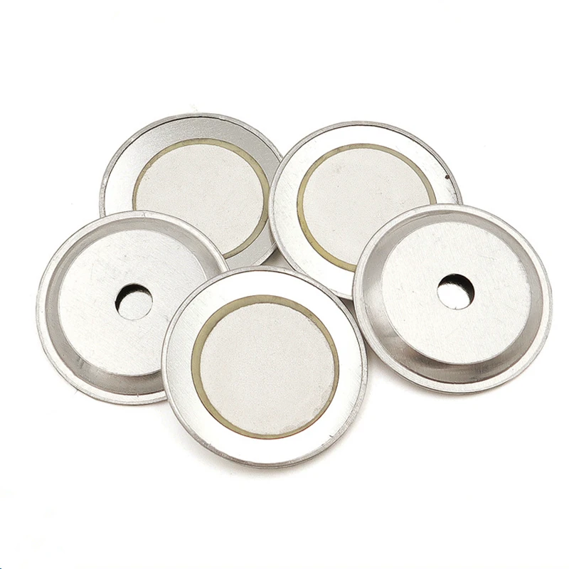 10 unids/lote 27MM hierro cerámica Wafer placa Dia 27MM cerámica 20MM piezoeléctrico para zumbador altavoz + carcasa de aluminio