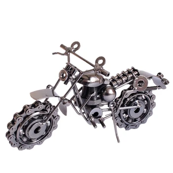 

Figurine Table Ornament Motorbike Motorcycle Model Collection Home Decor Desktop Retro Iron Classic Craft Office Birthday Gift