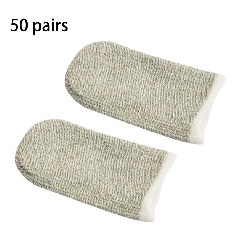 

50 Pair Sweat-Proof Knitted Fabric Finger Cover Game Touch Screen Finger Sleeves 203A