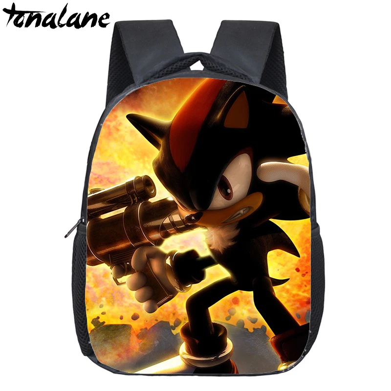Рюкзак Super Sonic Shadow, детские школьные сумки для мальчиков и девочек, рюкзак для детского сада, маленькие сумки с рисунком Марио Йоши