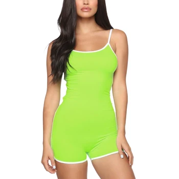 

Women Sleeveless Shorts Jumpsuit Bodycon One Piece Halter Sexy Romper Strap Bodysuit Pajama Workout Yoga Gym Club