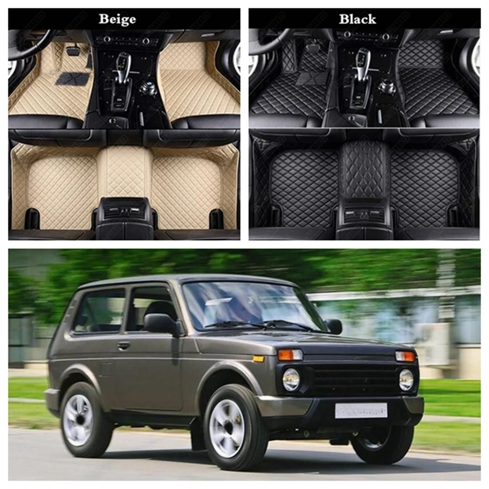 

Custom Leather Car Floor Foot Mats for Lada 4x4 2121 Niva Lada Nive 2123 2115 2110 2111 2112 2113 2114 2115 2116 2117 2131 Niva