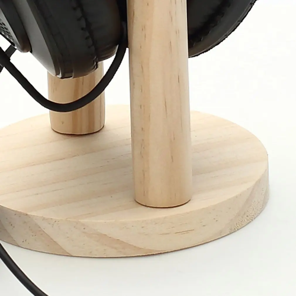 Wooden Headphone Headset Earphone Stand Holder Headphone Stand Holder Display for Headphones bracket Show Shelf