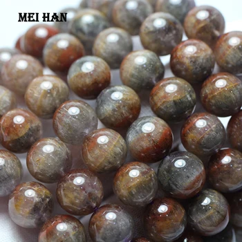 

Wholesale Natural cheap 10.5-11mm & 11-12mm Auralite 23 quartz (1 bracelet/set) smooth round stone beads for jewelry making