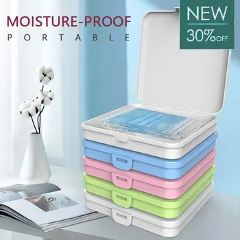 

1pc Saves Box Masks Holder Box Masks Save Storage Moisture-proof Portable Cover Box Saves For Disposable Plastic Masks Dust Z9X0