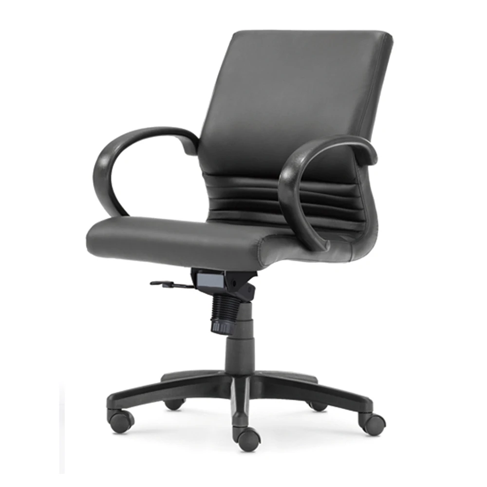 

Adjustable Ergonomic Boss Chair High Quality Leather Black Chairs Comfortable Computer Chair Middle Back Lifting Function