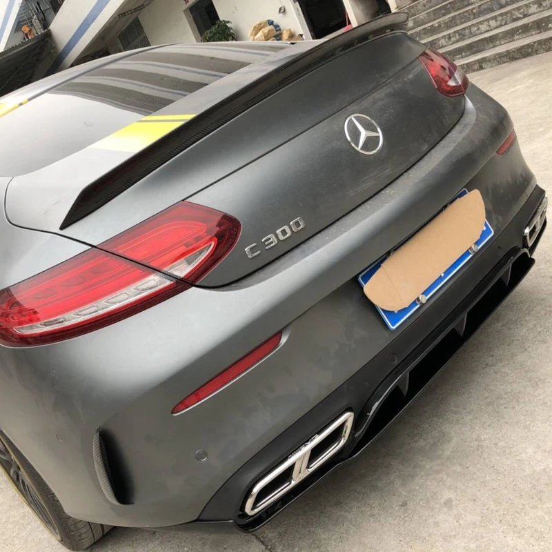 Спойлер из углеродного волокна для Mercedes C Class W205 модель C200 C250 C300 C180 C350 Coupe 2 Door Car 2014 и