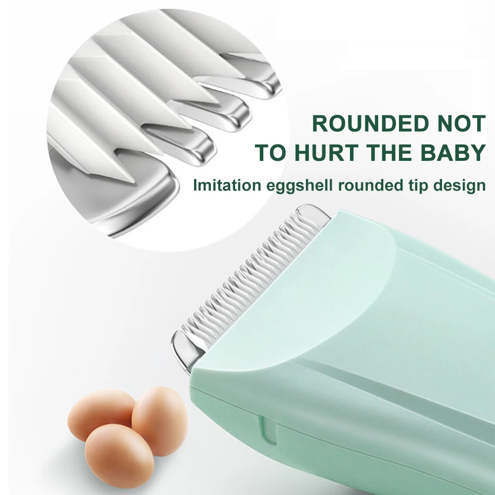 Baby Hair Trimmer Adult Mute Waterproof Kids Hair Clipper Sleep Haircut Home-Use No Oil IPX7 Waterproof Detachable