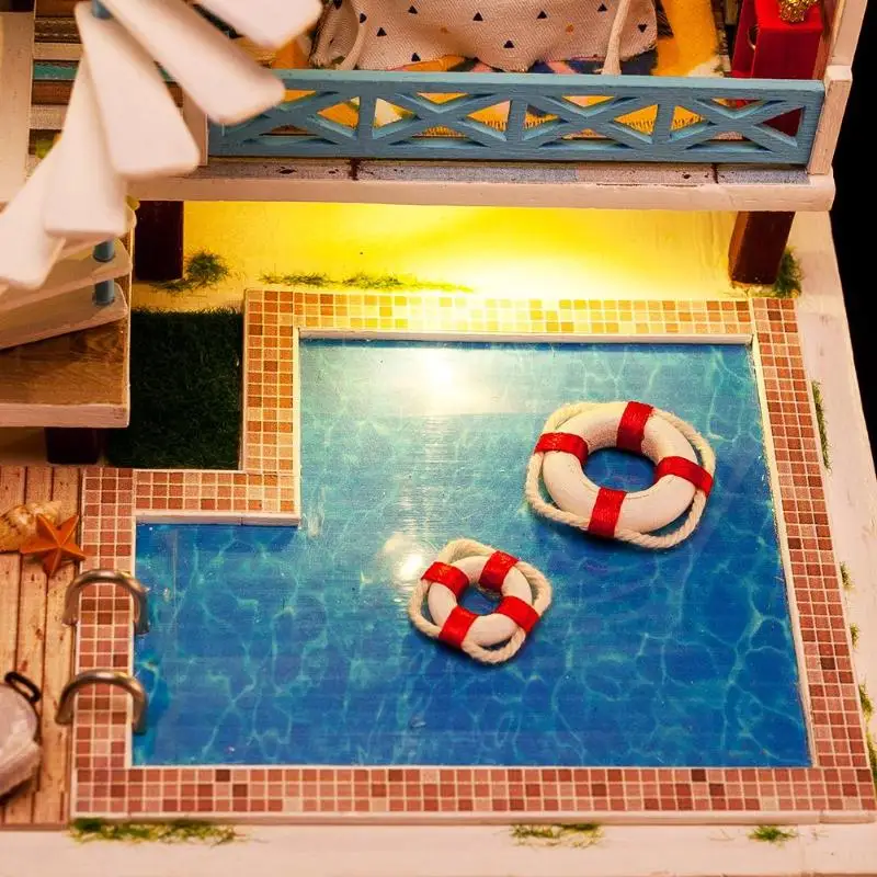 Детские игрушки для взрослых DIY кукольный домик Мини DIY Деревянный Кукольный дом сборка квартиры кукольный домик набор мебели подарок веселье и исследователь