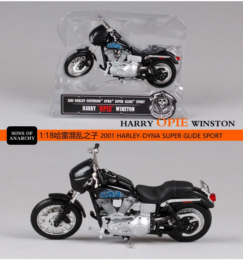 Maisto 1:18 Harley Davidson SONS OF ANARCHY мотоциклетные металлические модельные игрушки для детей подарок на день рождения Коллекция игрушек