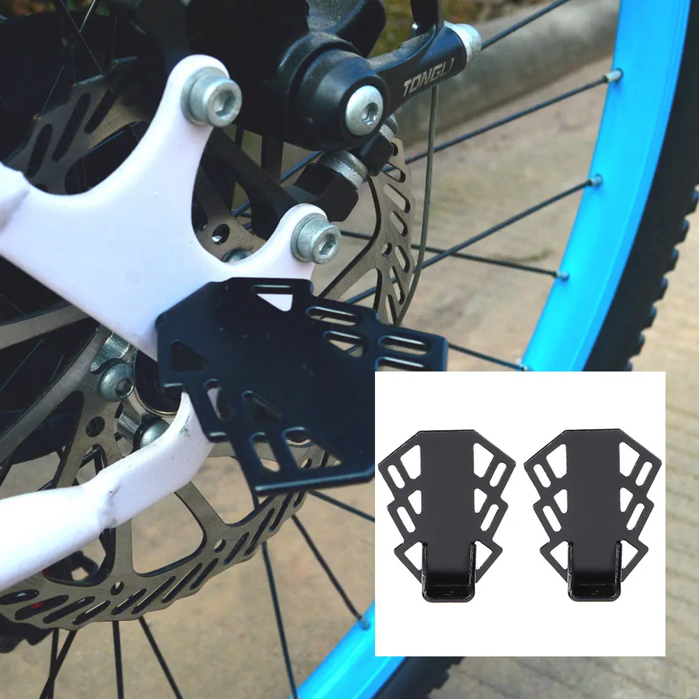 1 пара осевых металлических педалей для горного велосипеда, подножки для заднего сиденья, нескользящая велосипедная стойка, безопасные складные аксессуары для экономии пространства