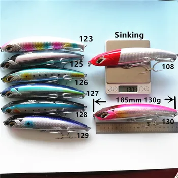 

8pcs 18.5cm 130g sinking Pencil lure Fishing lures hard baits Minnow fish big fishing tackle goodsr swimbait