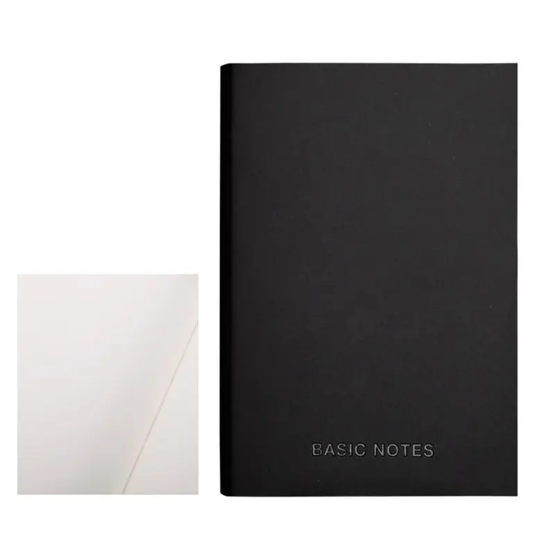 Blank page Креативный блокнот, черная кожаная обложка, блокнот, дневник, планировщик, бизнес стиль, пустые страницы, школьные офисные принадлежности - Цвет: Blank page