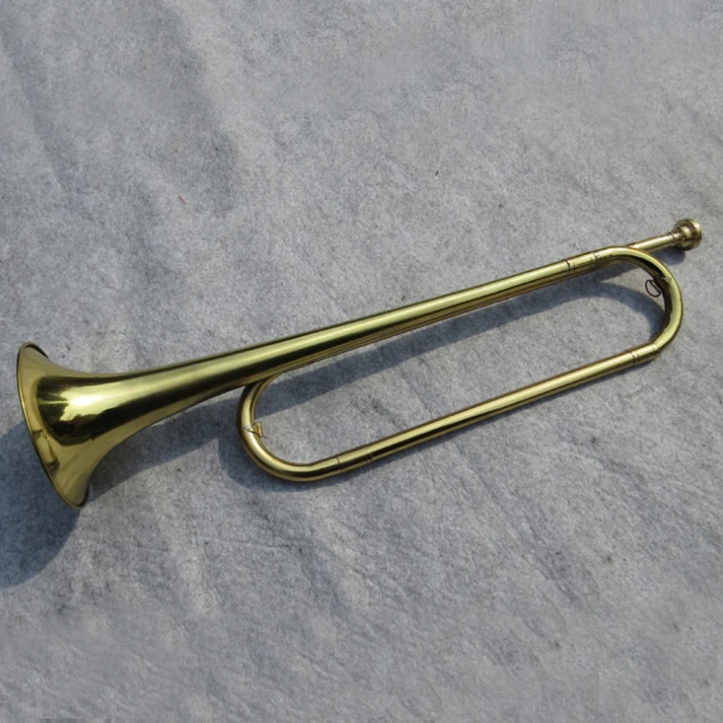 Bugle Trumpet,Brass Material Bugle for School Band Cavalry Beginner Orchestra
