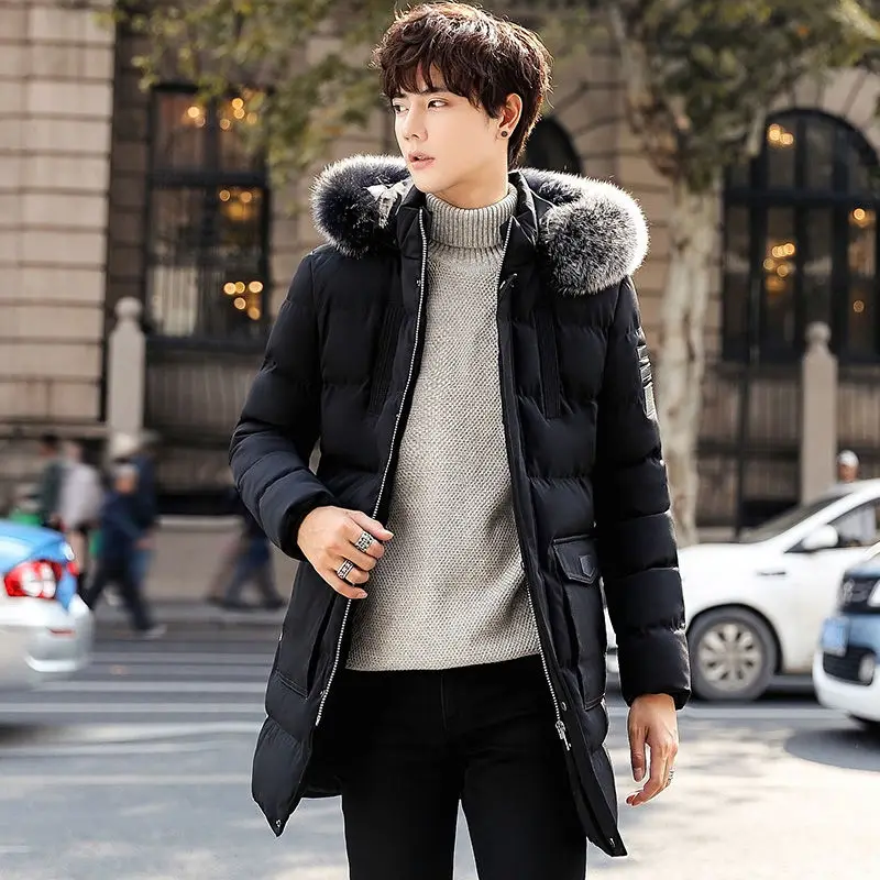 Winter thick men's cotton shirt Slim short cotton jacket students Large size new trend coat down cotton padded clothes