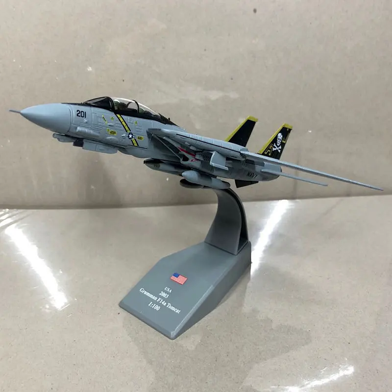 Amer Military Model 1: 100 American F-14 Tomcat-Fighter Plane Ship-based Fighter Plane Alloy Aircraft Model