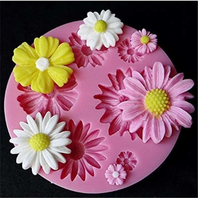 3D силиконовые формы в виде цветка Fondant (сахарная) ремесло торт Конфета шоколад