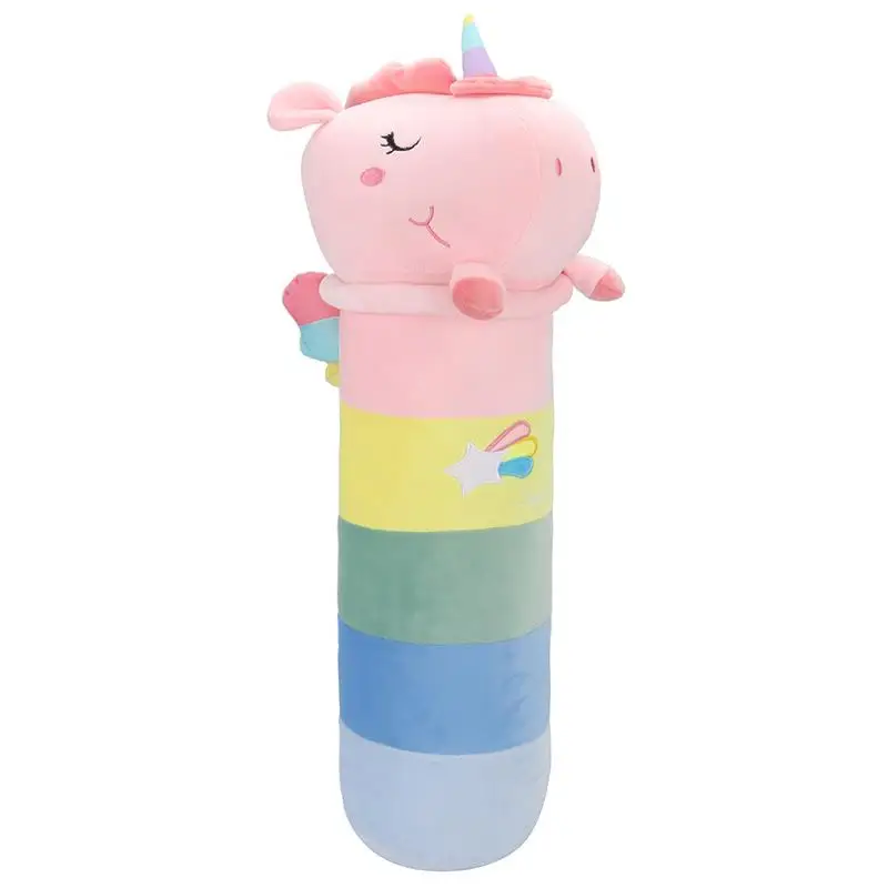 

60/80/100/120cm long sleeping pillow stuffed animal unicorn throw pillow home decoration gift for girl