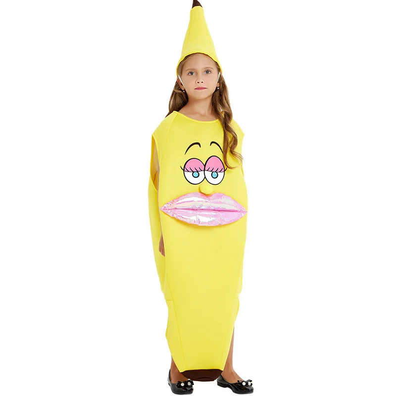 Funny Banana Suit Yellow Halloween Costume for Boy or Girl - Light Fruit Party Festival Costume Dance Fancy Dress image 4