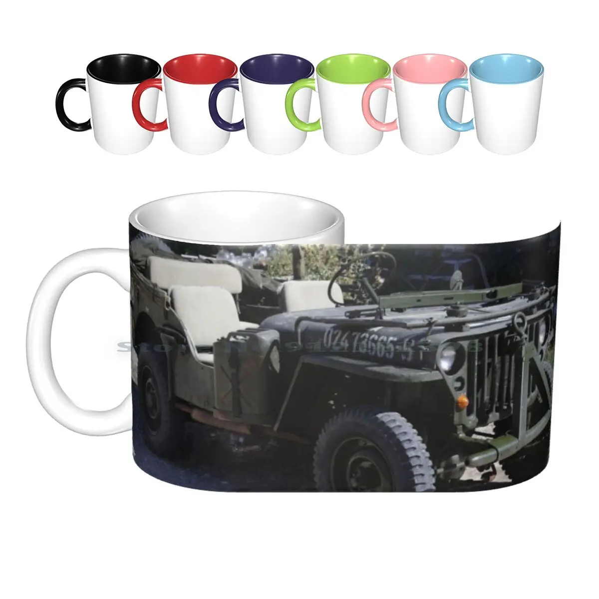 Willys Mb Tazze In Ceramica Tazze Da Caffè Tazza Da Tè Al Latte Willys Army Military Usa Vintage Classic Oldtimer Car Offroad 4X4 All Terrain