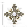 Wuli&baby Vintage Pearl Cross Brooches Women Retro Rhinestone Cross Baroque Style Weddings Banquet Brooch Pins Gifts ► Photo 2/3