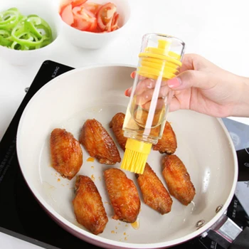 

Dual-purpose Silicone Oil Brush Bottle High Temperature Oil Bottle Multifunctional Portable Silicone Brush Barbecue Tool