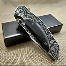 Складной нож 7Cr17Mov лезвие с деревянной ручкой 21 мм для выживания на открытом воздухе боевые ножи для кемпинга охоты для работы походов на открытом воздухе кемпинга