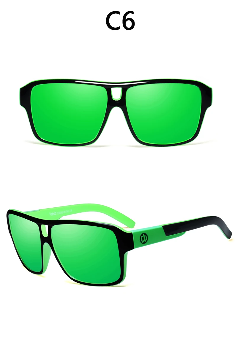 Viahda, поляризационные солнцезащитные очки, мужские солнцезащитные очки, для вождения, зеркальные очки, черная оправа, мужские солнцезащитные очки, UV400