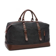 Холщовая кожаная мужская сумка для ручной клади, большая сумка на выходные, Лучшие дорожные сумки для мужчин-Дорожная сумка на выходные