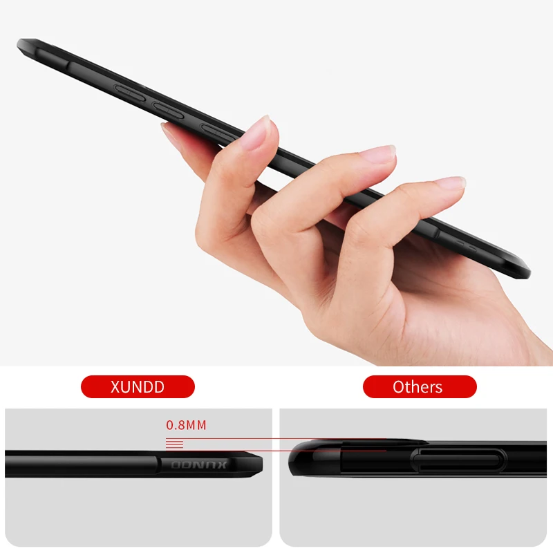 Чехол Xundd для Xiaomi Redmi 9 противоударный Прозрачный чехол телефона Защитные подушки