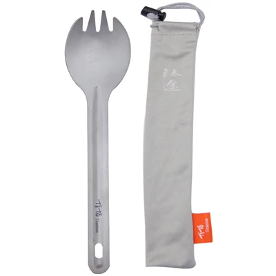 TiTo titanium spork походная ложка из титанового сплава вилка для пикника Сверхлегкая Экологичная Титановая посуда портативная - Цвет: sandblastingspork