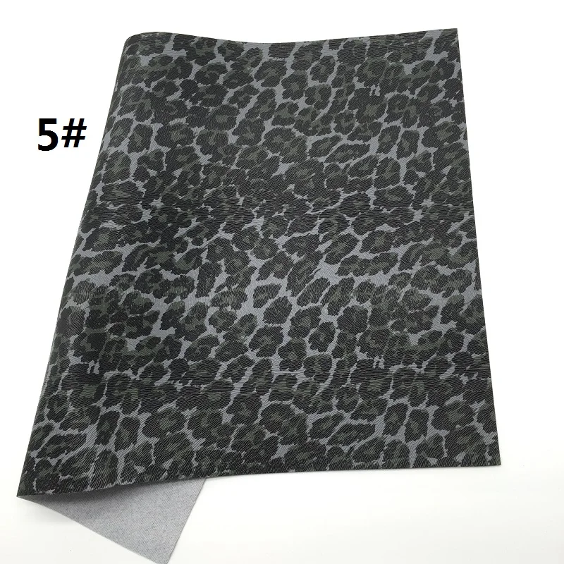 5 1 шт. 21X29 см Lepard напечатанная искусственная ткань, синтетическая кожа листы для изготовления луков LEOsyntheticoDIY T339 - Цвет: 5