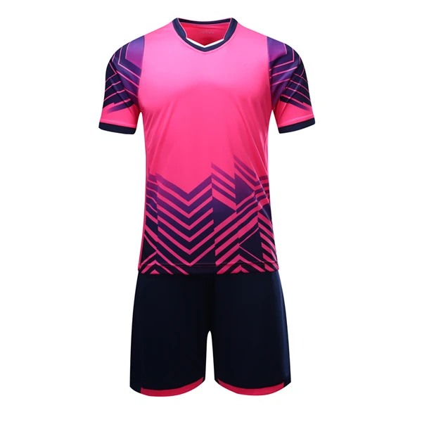 809 pink set Мужские и женские футбольные майки набор Survete Мужские t футбольные наборы Униформа спортивная одежда рубашка для футбола тренировочный костюм шорты с принтом на заказ - Цвет: 809 pink set