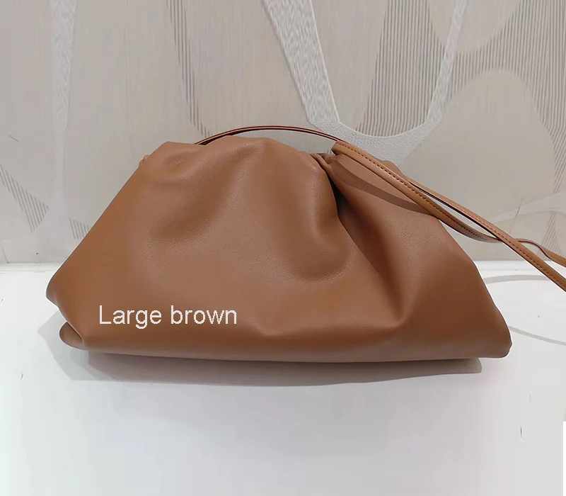 Brown Большой кожаный чехол Высокое качество мягкая кожа клатч Вечеринка кошелек сумка большой Сумки для женский, черный зеленый Фирменная Новинка Сумки - Цвет: Brown