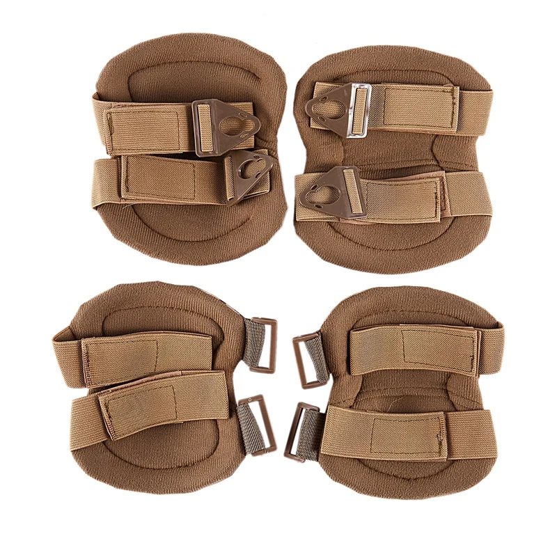 Camouflage Knee Pads and Elbow Pads, Professional Skating Pads, Advanced Soft Outdoor Sports Equipment, Adjustable Shoulder Stra