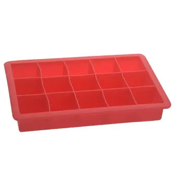 

3 Pieces Silicone Ice Cube Mold Square Ice Cube Tray with 15 Grids for Chill Drinks Whiskey Cocktail Jelly Pudding，The silicone