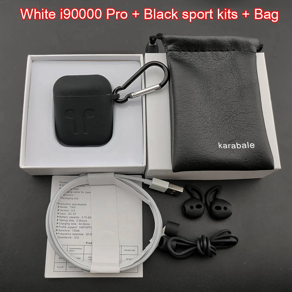 i90000pro blacksport Название местоположения i90000 Pro Tws беспроводные Bluetooth наушники регулятор громкости умный датчик супер бас PK i200 i5000 i9000 i50000 TWS - Цвет: i90000pro blacksport