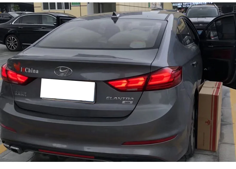 Автомобильный Стайлинг стоп-сигнал, сигнал заднего хода для hyundai Elantra Avante- светодиодные задние фонари задний фонарь DRL+ тормоз+ Парк+ Сигнальные огни