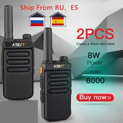KSUN X65 – Scanner de talkie walkie UHF, 10KM, Station de Radio amateur bidirectionnelle, 1 ou 2 pièces 