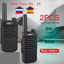 

NEW ML1 1 Or 2PCS KSUN X65 Talkie Walkie Scanner UHF Walkie Talkie 10KM Two Way Ham Radio Station Radio Comunicador