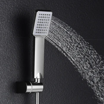

Stainless Steel 304 Hand Shower Head for Bath with Rainfall Sprayer Long Hose and Adjustable Mount Bracket Holder